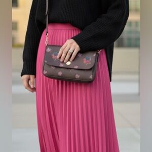 COACH Reversible deep wine color Crossbody Bag NWT